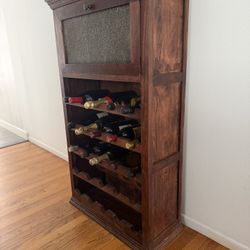 Solid Wood Wine Rack And Storage 