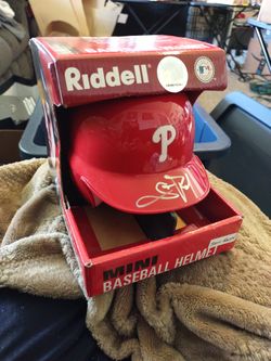 Mini Baseball Signed Helmet