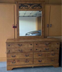 Dresser with mirror
