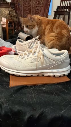 Skechers White Lace-Up Sneakers