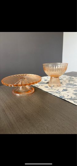 Glass Tier Stand & Bowl