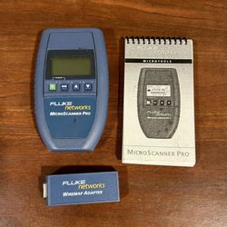 Fluke Networks MicroScanner Pro Cable Tester, With WireMap Adapter And Manuel