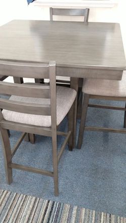 Grey pub table and chairs NEW!!