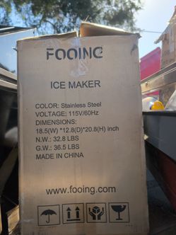 Fooing ice maker brand new stainless steel