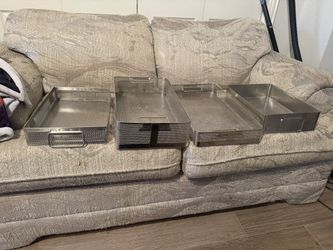 Four stainless steel drawers, garage organizing Used