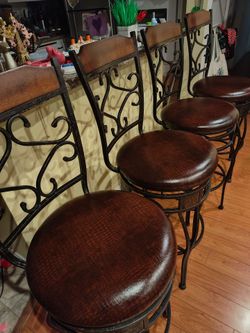 4 bar stools chairs barstools 29"