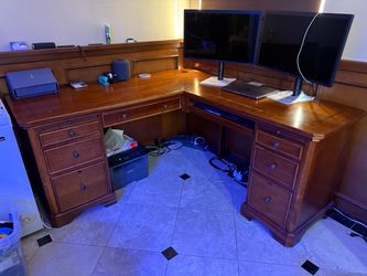 Desk - with keyboard tray and drawers