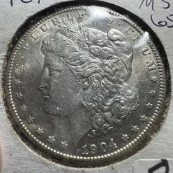 1904 s morgan silver dollar