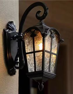 2 Yubole Outdoor Wall Sconces (Black)
