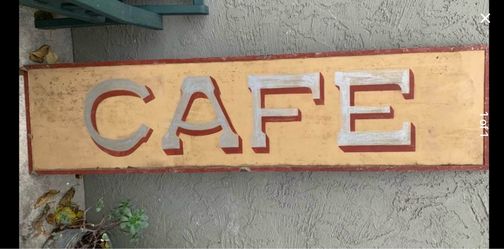 6ft steel cafe sign
