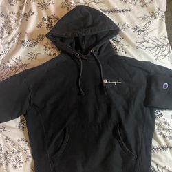 Kids L Champion Black Hoodie