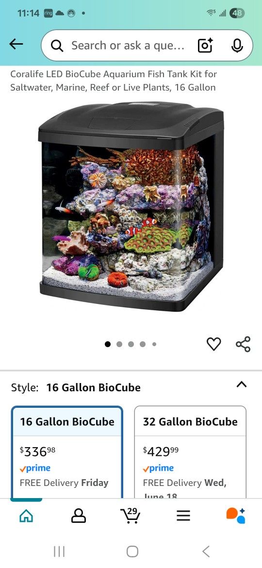 Coralife Salt Water Fish Tank