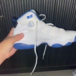  Jordan 6 Rings White Dark Blue Size 8