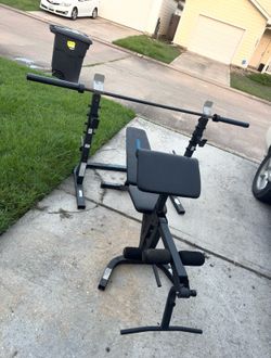 Weight bench & bar