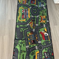 Kids Rug Car Play City 