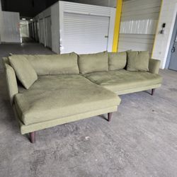 *Same Day Delivery Available!* 
Joybird Green Chaise Sectional