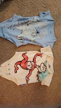 6 month Dr Seuss onesies