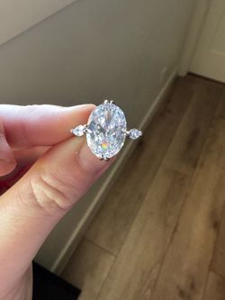 3 Carat Oval Cut Three Stone Engagement Ring! - Women’s Size 7!
