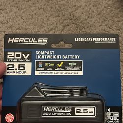 Hercules 20V 2.5 AH Battery