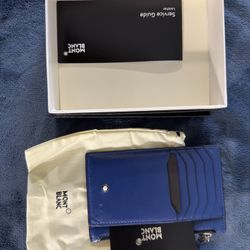 Blue Montblanc Zipper Wallet