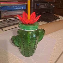 Mason Jar With Straw