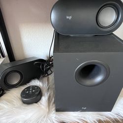 Logitech Z407 Bluetooth Computer Speakers with Subwoofer and Wireless Control, Immersive Sound, Premium Audio with Multiple Inputs, USB Speakers, Blac
