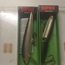Vintage Lot Of 2 Rapala Sinking Lures