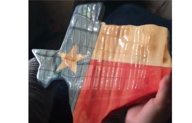 Hand made epoxy Texas sign