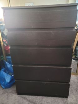 2 Dressers for $80 Ikea Malm Brown Black
