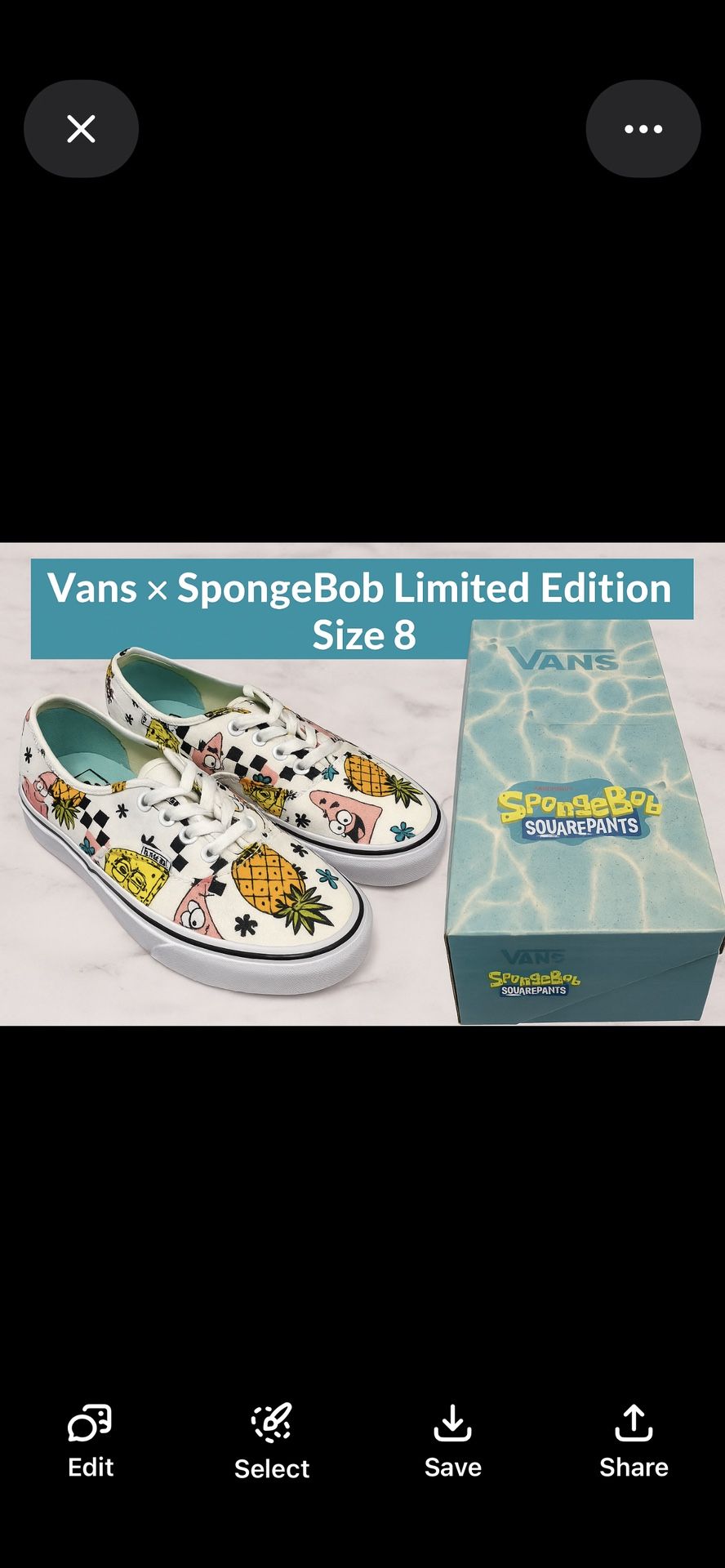 Vans × SpongeBob Limited Edition - Brand New - Size 8 Women