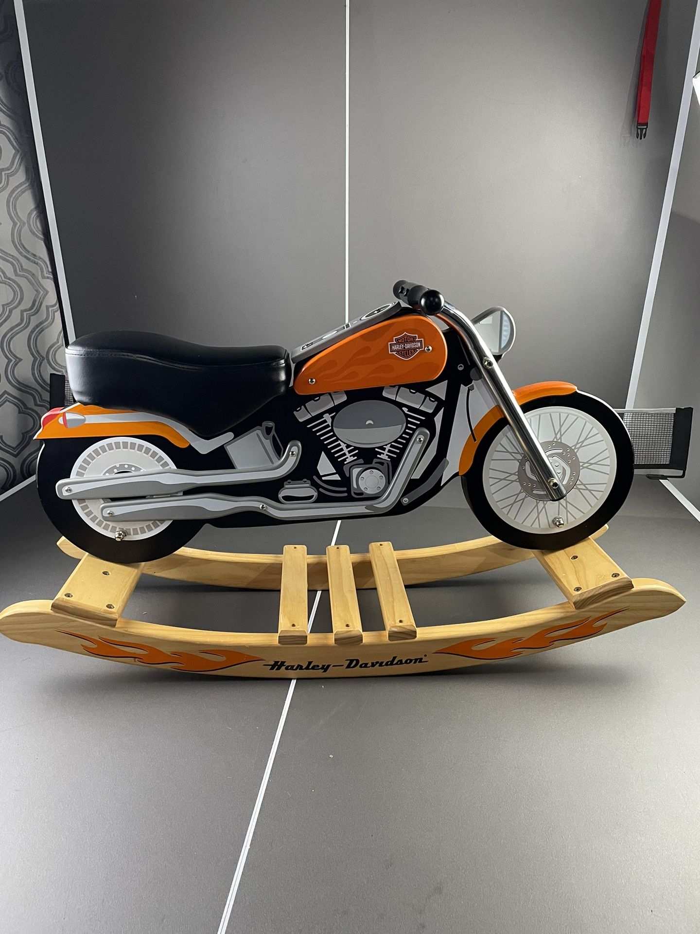 2004 Harley David KidKraft Wooden Kids Rocker Rocking Motorcycle Great Condition