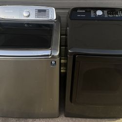 Samsung XXXL 7.1 Cubic Agitatorless Top Load Washer/Electric Steam Dryer (can deliver)