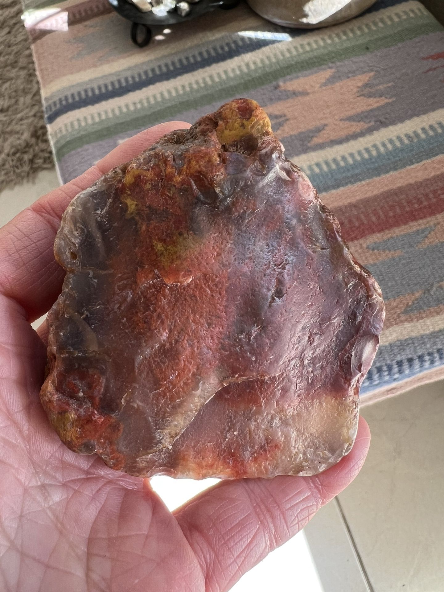 Most Likely A Primitive Tool Made Of Red Jasper / Carnelian Agate