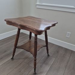 American Oak Antique Side Table