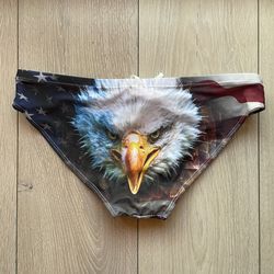 USA American Flag Eagle Swim Briefs