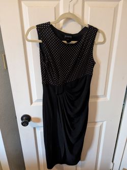 Black dress with polka dot