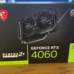 NVIDIA RTX 4060 - MSI Ventus 2x 8GB OC Graphics Card w/ Warrnty
