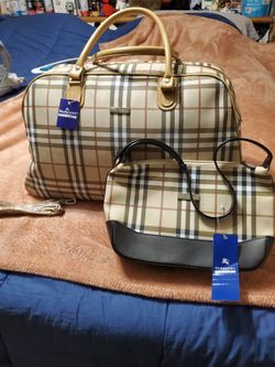 G5 Faux 2pc Jet Set ~Travel Bag Set