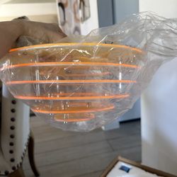 Orange fiberglass ceiling light