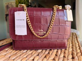 New Coach crossbody, burgundy