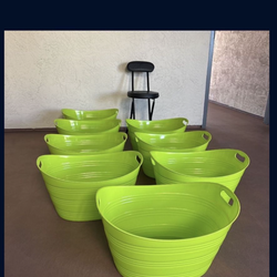 One New Stackable Oval Party Tub Basket Bin  Box ($5 Each)
