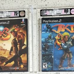 Black Label JAK & DAXTER II, JAK3 - PS2 VGA 75+ NM 80 Mint - Low Pop SEALED WATA