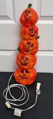 Stacking Pumpkin Blowmold Lights Up WORKING just $20