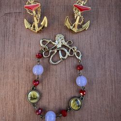 Nautical themed jewelry set
