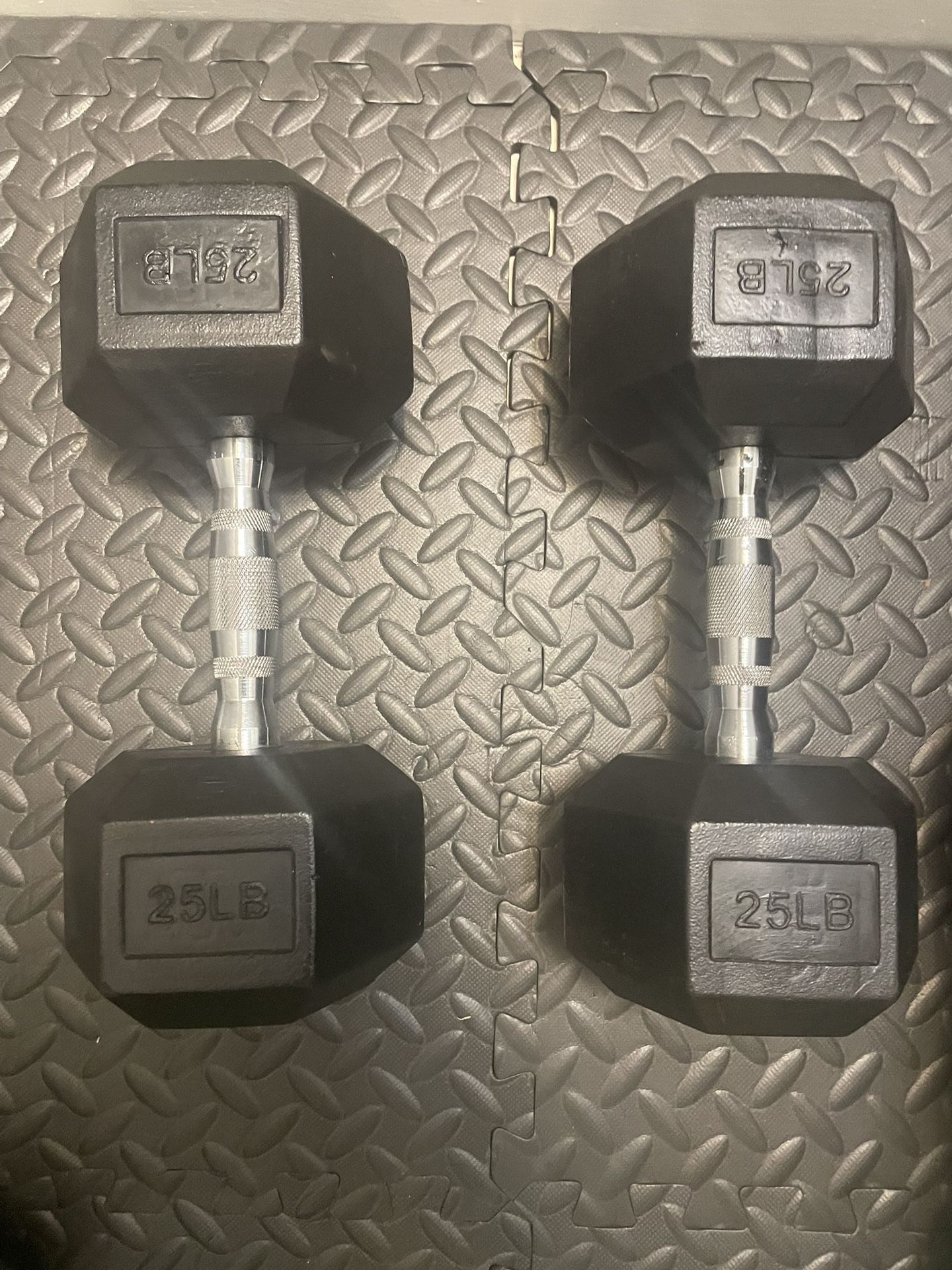 2- 25 Lb Dumbbells