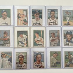 Lot Of 15 -1951 Bowman Cards VG-EX Condition $145