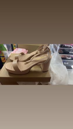 Tan high heels