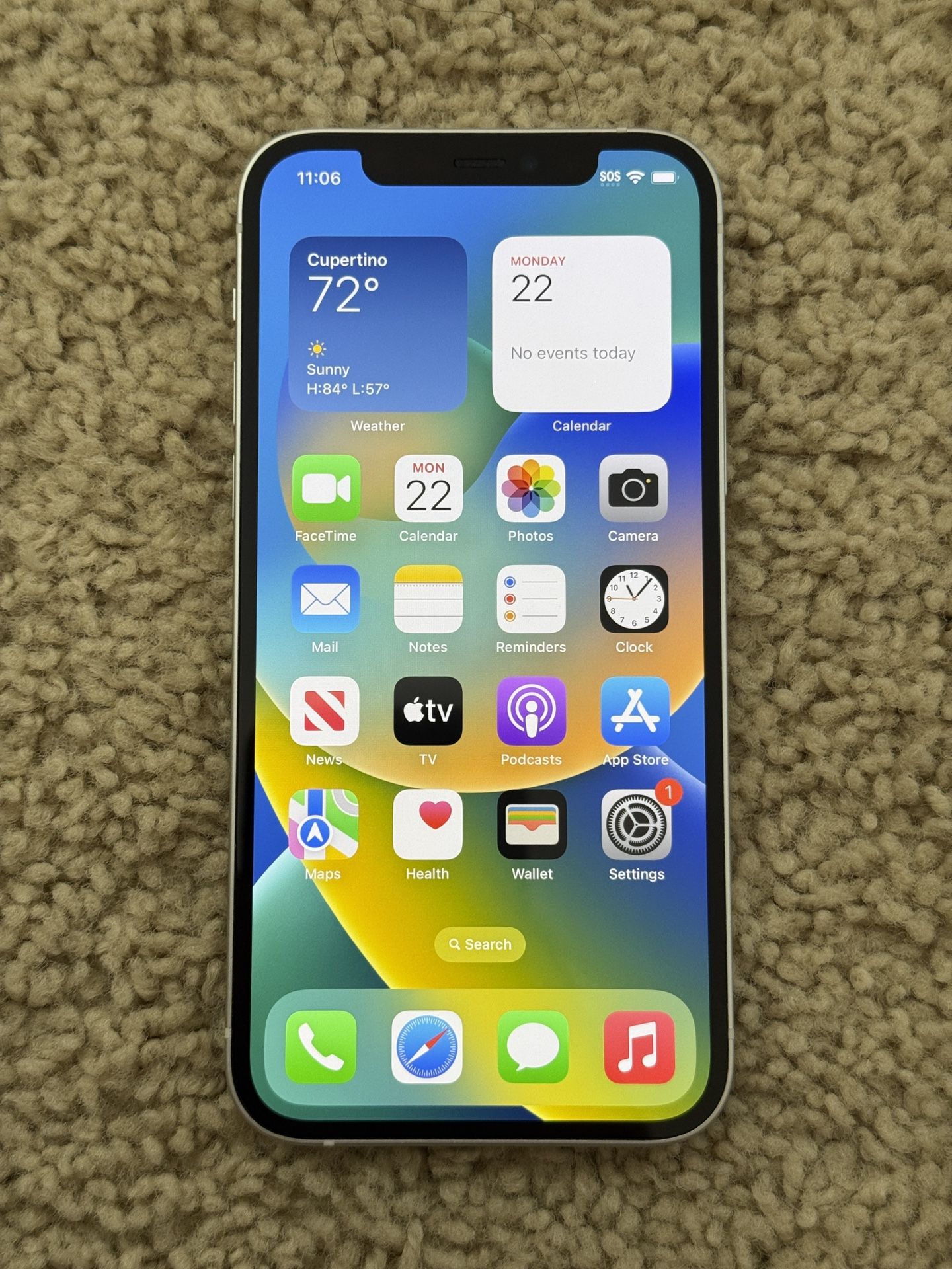 Good Condition iPhone 12 White 64gb Unlocked 