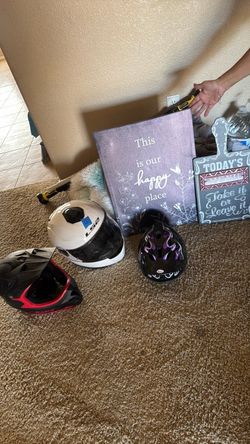 Lot of 3 Motorcycle and Bike Helmets much more