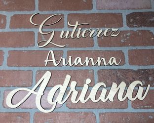 Name or phrase wood cutouts